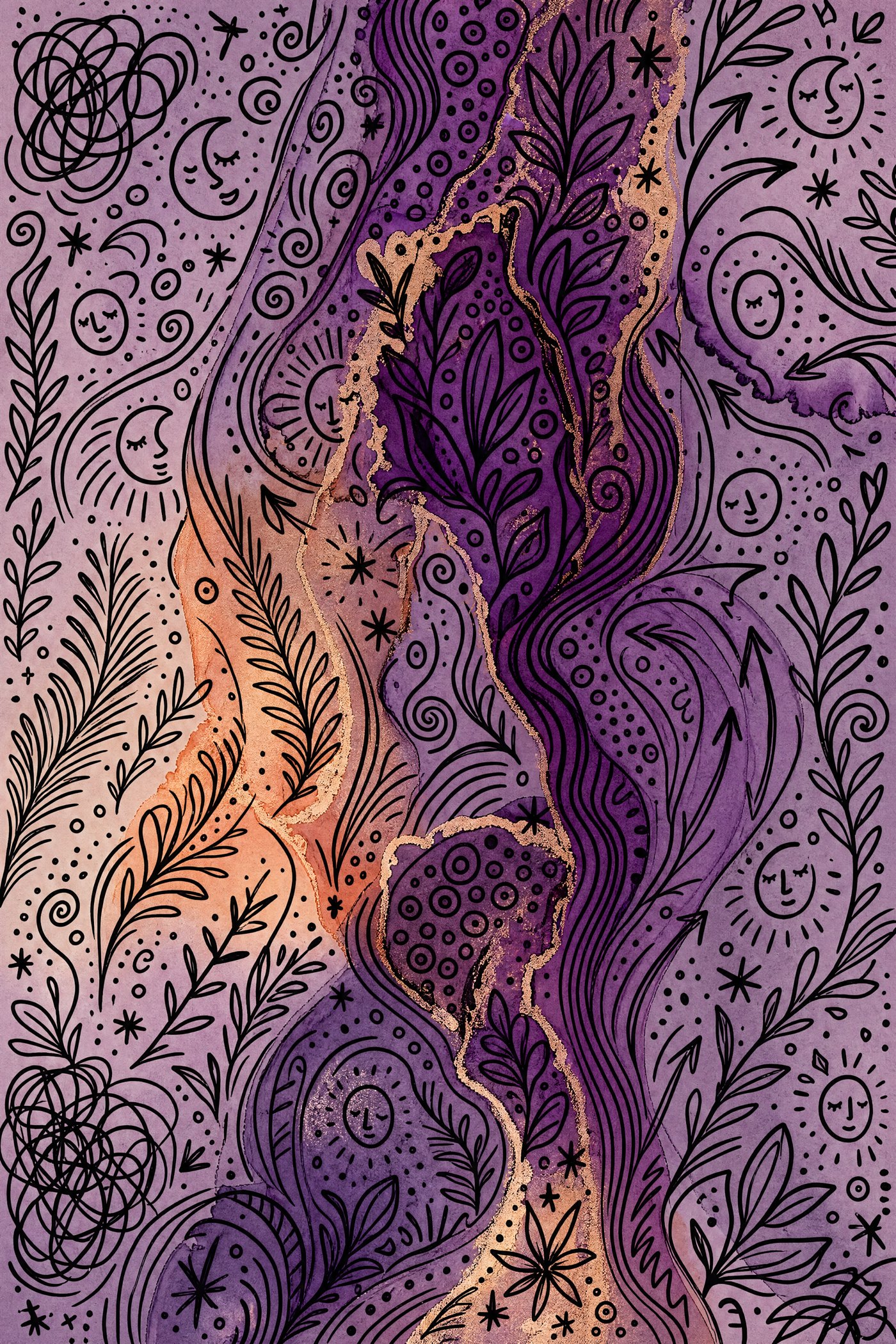 Finished page — purple