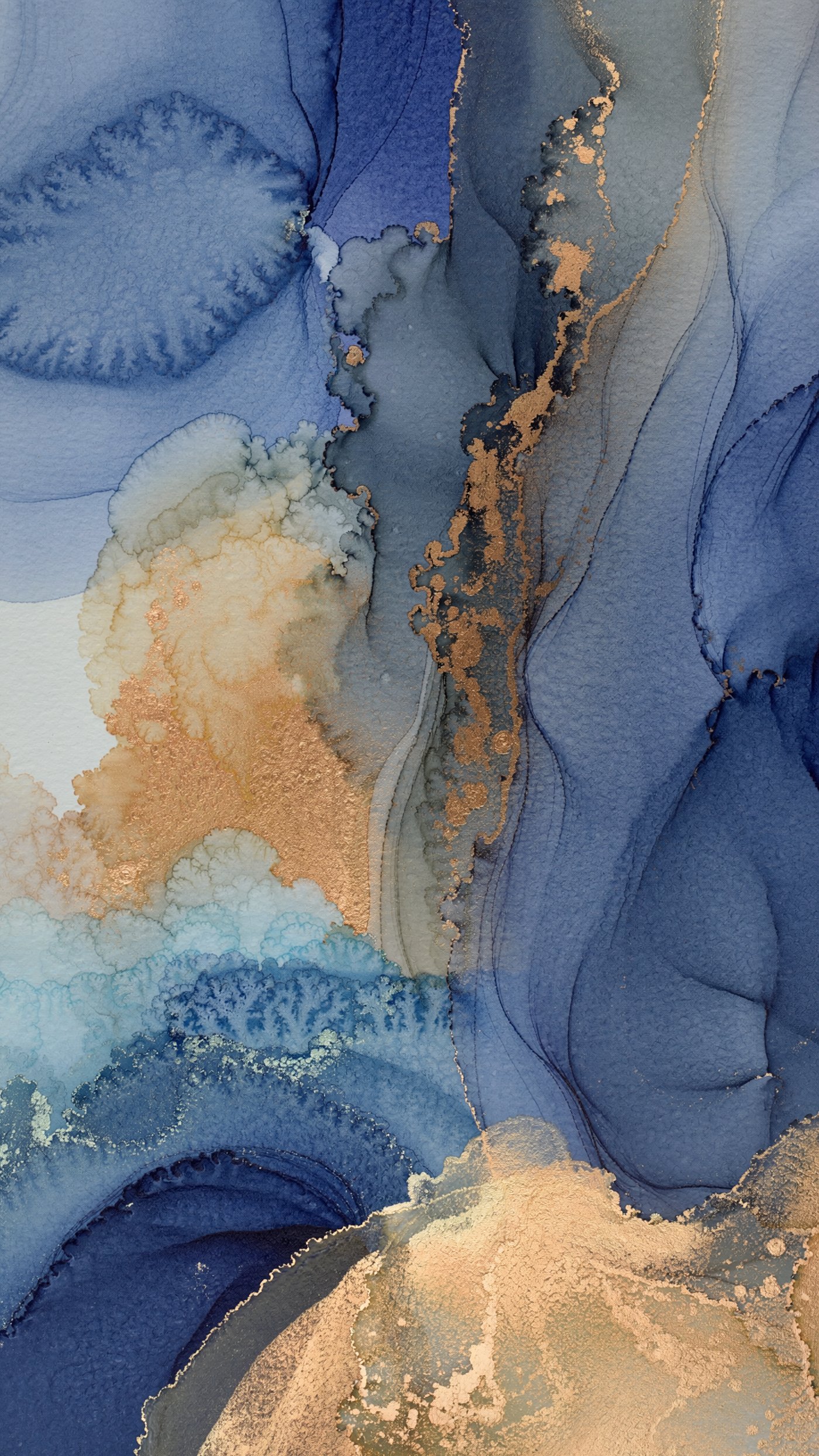 Blue watercolor plate