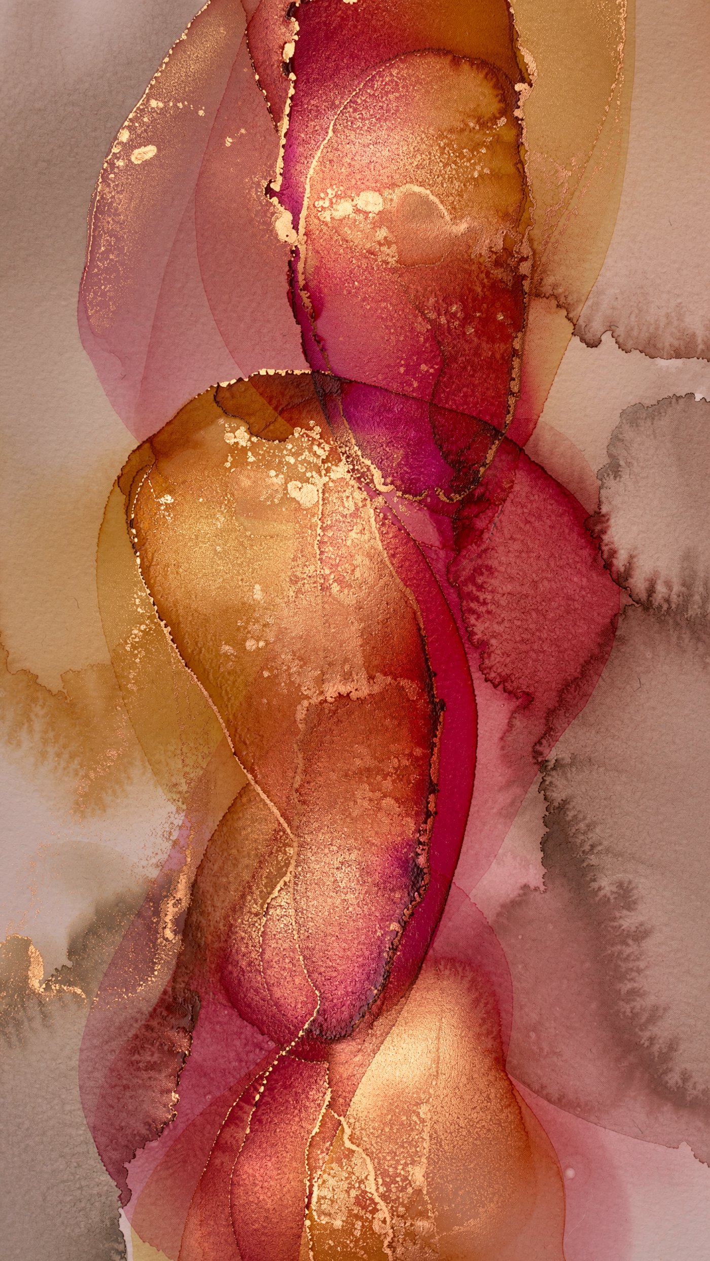 Red watercolor plate