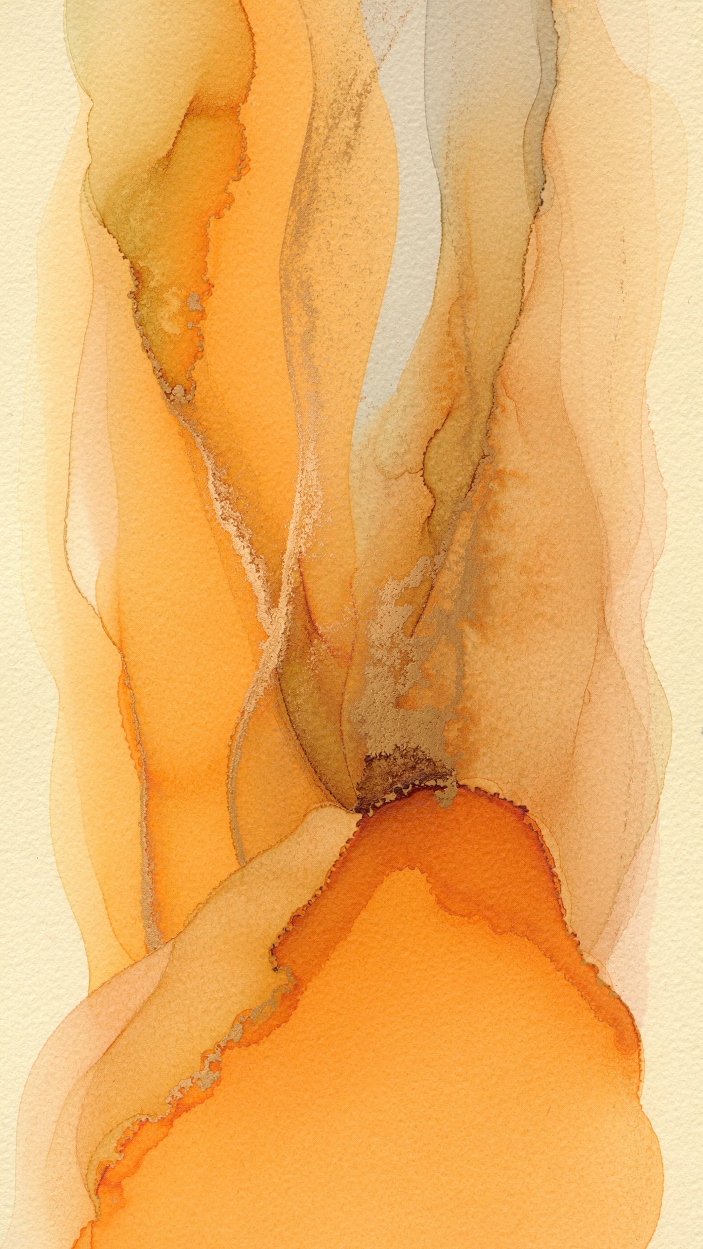 Yellow watercolor plate